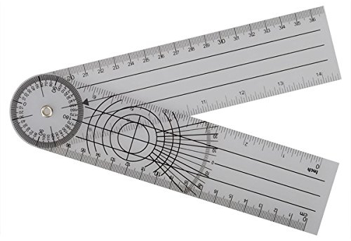 Tutoy Professional 360 Grad Multi-Lineal Goniometer Winkel Spinal Lineal-1pcs