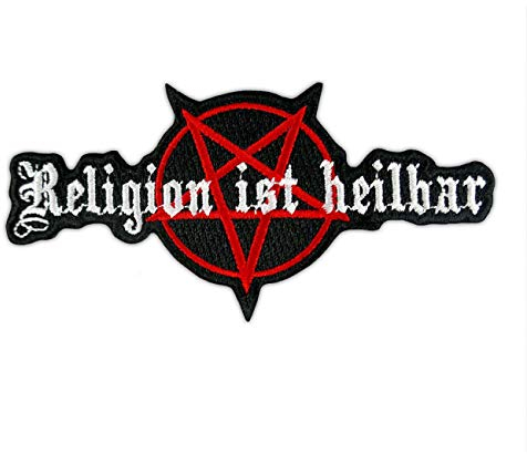 Spaß Kostet Aufnäher Aufbügler Patch Religion ist heilbar