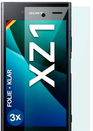 moex für Sony Xperia XZ1 Schutzfolie Displayschutz Folie Ultra-klar HD 0,2 mm kompatibel mit jeder Hülle, Anbringen ohne Blasen, Handyfolie Extra Kratzfest, FlexProtect 3 Stück