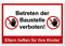 Panneau interdit d'entrer sur le chantier XXL 40 x 30 cm Les parents adhèrent à leurs enfants ! En panneau de mousse rigide PVC solide de 5 mm avec protection UV STROBO