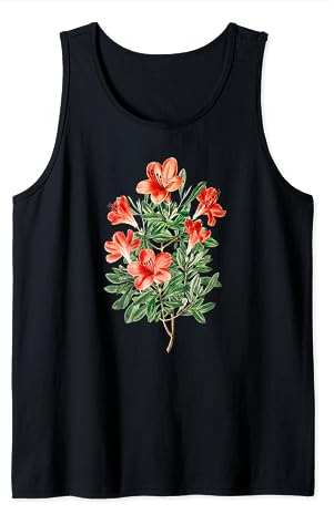 Azalee Blume Illustration Bloom Pflanzenliebhaber Tank Top