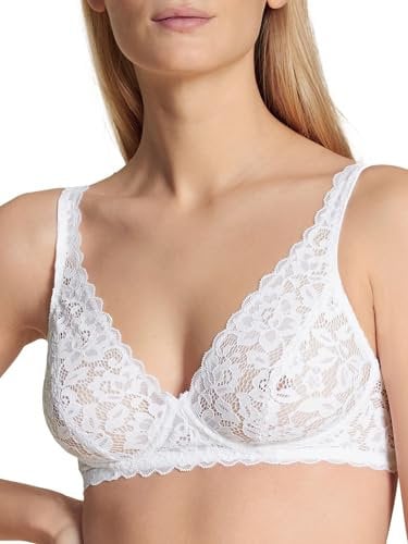 CALIDA Natural Comfort Lace Spitzen-BH Damen, verstellbare Träger, ohne Schale, bügellos
