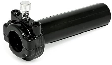 Morsetto per acceleratore da 1 con impugnatura del gas, manicotto girevole Dual, nero