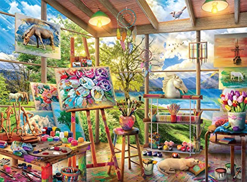 Buffalo Games - The Artist's Room – 1000-teiliges Puzzle für Erwachsene, herausforderndes Puzzle, perfekt für Spieleabende – 1000 Teile fertige Größe ist 67 x 50 cm