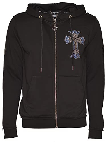 Roberto Geissini Herren Sweatjacke - Blue Cross XL