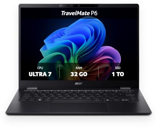 Acer TravelMate P6 14 AI | PC Portable Copilot+ | Core Ultra 7 | 32Go/1To
