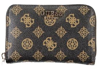 GUESS Laurel SLG Medium Zip Around Wallet Mocha Logo