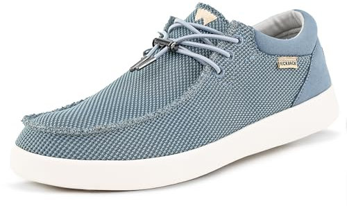 Kickback Haven Shoes - Mocassins pour Hommes - Couleur Light Blue - Chaussures légères à Lacets pour Hommes - Chaussures Confortables pour Hommes - Chaussures à Enfiler pour Hommes - Taille EU 45