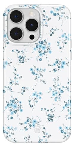 VELVET CAVIAR for iPhone 14 Pro Max Case Coquette Flowers - Compatible with MagSafe - 10ft Drop Tested - French Blue Floral