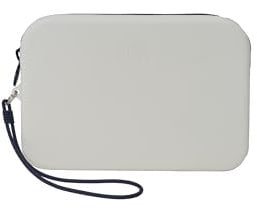 O bag - Roter Clutch fiesta aus Silikon, weiß (12.5 X 18.5 X 2.5 cm)