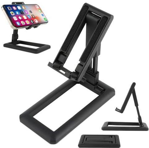 Porta Cellulare da Tavolo, Supporto Cellulare, Regolabile Porta Cellulare, Pieghevoli Supporto Telefono Scrivania, Universale Supporto Cellulare da Tavolo per Smartphone Con Tutti I Telefoni Cellulari