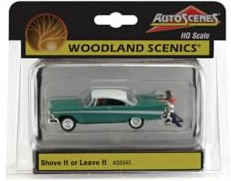 Woodland Scenics 5543 AS5553 Car Breakdown Push Figure Track HO H0 1:87
