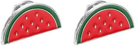 AOKWAWALIY Épingle En Émail Pastèque Broche Pastèque 2 Pièces Broche De Dessin Animé En Forme De Fruit Épinglette En Émail Pour D'école Alimentaire Cadeaux D'été Accessoires De