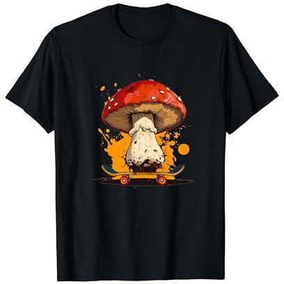 Pilz- und Skateboard-Outfit für Pilzfans T-Shirt