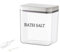 Gzsekken Bath Salt Storage Container,Airtight Bath Salt Jar with Lid One-Click Pop-Up Design,Clear Plastic Storage Bath Bombs Canister Salts Container with Scoop Bathroom Container Box for Salt-2L