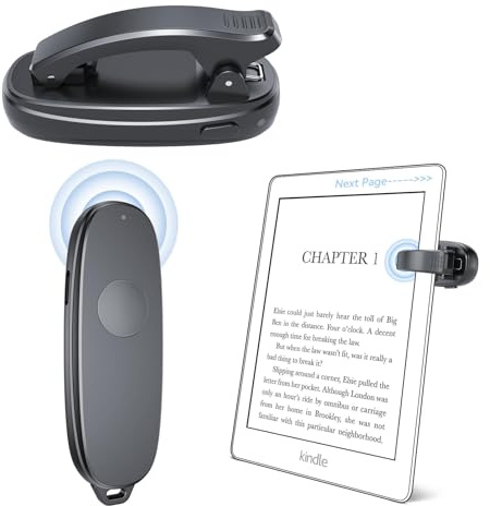 UBUYUONE Fernbedienung Seitenwenden zum Lesen auf Kindle, Paperwhite, Kobo eReaders, Page Turner Clicker Umblättern für iPad/Android Tablets zum Lesen von Romanen, Ferngesteuerter Kameraauslöser
