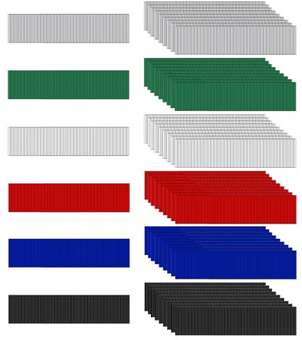 Abstandshalter Kunststoff Verglasungsklötze Set,60 Stück Kunststoff Unterlegplatten Sechs Höhen von 1 bis 6 mm,Glaserklötze,Abstandhalter Fensterrahmen,Zum Verlegen von Fliesen,Nivellieren von Böden