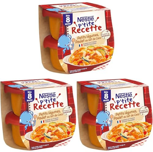 Nestlé bébé P'tite recette Légumes Poulet - 2x200g - dès 8 mois (Lot de 3)