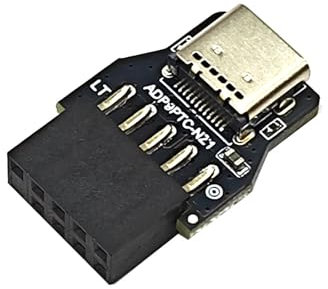 kwoifioy Motherboard USB 2.0 9Pin To USB C Front Connector Converters USB2.0 Header Adapter USB2.0 Extender Card Port For PC