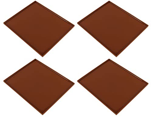 Silicone Dehydrator Mats High Temperature Prevent Sticking Fruit Dehydrator Trays for Excalibur - Food Grade (Brown)