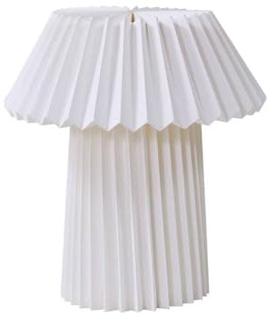 Lindby Tischlampe Magali in Weiß aus Papier (1 flammig, E14) - Tischleuchte Schreibtischlampe Nachttischlampe Wohnzimmerleuchte