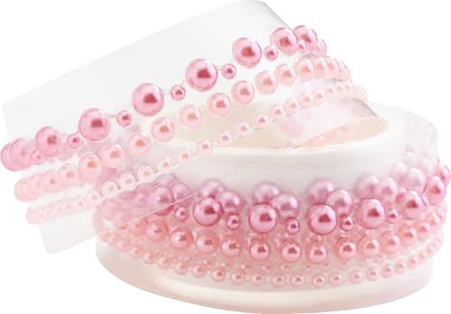 Rico Design Perlen-Tape Selbstklebend 1.9x50 cm Kunststoff Verzierung Rosé