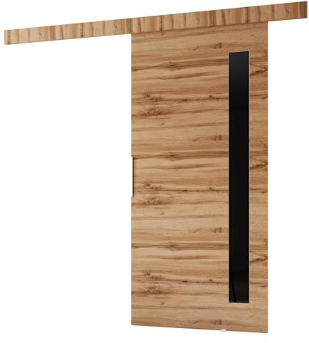 MINIO go for it - Schiebetür Komplettset CLEAN G Schiebetüren 76 cm Breit | Wandmontage, Schiebetürsystem, Zimmertüren - Wotan Eiche