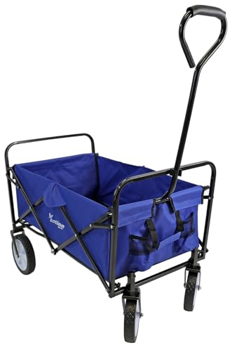 Actiasgear - Multi-Purpose Folding Festival Wagon/Garden Cart | Big Wheels & Holds 70kg (Blue)