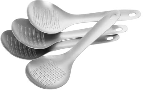 LIFKOME 4 Pezzi Grattugia Acciaio Inox Cucchiaio Per Aglio Formaggio Frutta Verdure Utensile Cucina Multiuso