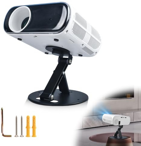 3-in-1 Projector Stand, Wall & Ceiling & Desktop Stand for Projectors on Bed/Floor, Foldable Projector Mount with 1/4 Inch Screw Compatible with Camera, Webcam, Portable Stands for Office,Home,Black