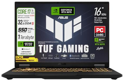 ASUS TUF F16 Notebook Gaming,Intel Core i7 14650HX, RAM 32Gb DDR5