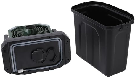 Masyrt Ventilateur de brouillard portable avec réservoir d'eau de 6 litres 20 000 mAh Lumière LED 4 vitesses Télécommande