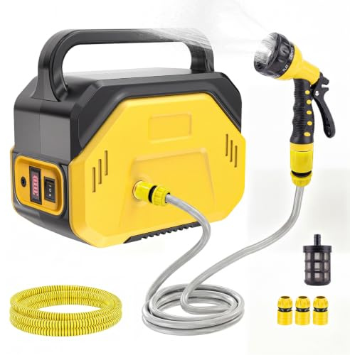 Water Transfer Pump Compatible with Dewalt 20V Battery(No Battery) | Portable Self-Priming Water Pump with 9.6GPM,75FT Max Head for RV, Tank, Pool Draining, Garden Watering
