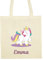 C32 Tote Bag Licorne à personnaliser, sac licorne, sac enfant licorne, sac coton, tote bag personnalisable, sac prénom, sac bibliothèque