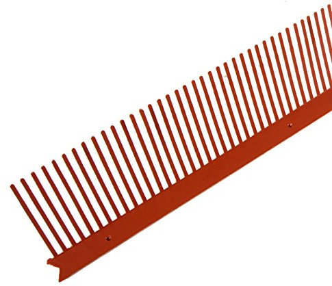 10 Stück Traufentlüftungskamm 80 mm x 1 m Trauf Kamm Traufe Belüftung (Ziegelrot)