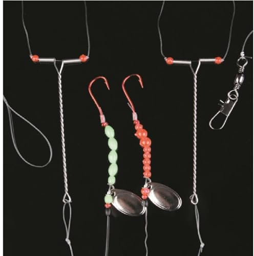 Paladin Butt Aal Paternoster 87cm bunt - Buttvorfach Gr. 1/0 0,50mm zum Brandungsangeln auf Aal & Plattfisch, Brandungsvorfach, Meeresvorfach