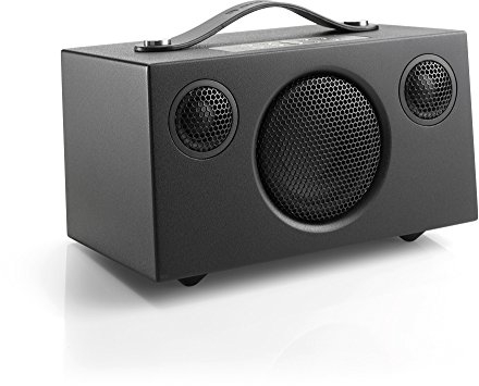 Audio Pro Addon C3 - Tragbarer Multiroom Lautsprecher Klein mit Bluetooth & WiFi - Kabelloser Smart Speaker mit App-Steuerung für Air Play, Spotify - Schwarz
