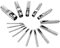 Wiltec Jeu Poinçons de cuir 2-22mm 15 pcs. Acier au carbone Cuir Caoutchouc Plastique souple Outil Bricolage Perforation Emporte-pièce Découpe-cuir Estampage