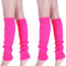 CHENGZI 2 Paar gestrickte Beinstulpen für Damen, Winter, warme lange Stiefelsocken für Partyzubehör, rosarot, One size