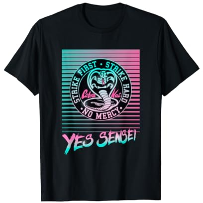 Cobra Kai Ja Sensei Retro Neon T-Shirt