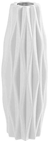 Nicejoy Keramik Nordic Imitation Blumentopf Origami Kunststoff Vase Flasche Wohnzimmer Mittelstücke Home Decoration (weiß) Dekorative