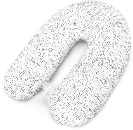 Amilian Stillkissen XXL Schwangerschaftskissen zum Schlafen mit Bezug für Stillkissen Seitenschläferkissen Schwangerschaft Kissen Stillkissen klein