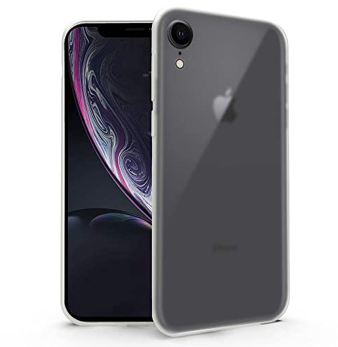 N NEWTOP Cover Compatibile per Apple iPhone XR, Custodia TPU Soft Gel Silicone Ultra Slim Sottile Flessibile Case Posteriore Protettiva (Trasparente Opaco - No Logo)