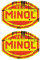 cut-it folientechnik & design 2X MINOL Vintage Aufkleber 9,5x7cm Kult DDR Sticker VEB IFA Oldtimer Oldschool Ossi Ostalgie Auto oder Moped Motorrad Tank für Simson Trabbi Schwalbe usw.