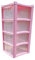 4 Drawer Large Plastic Storage Drawer Tower Perfect for Schools, Offices and Children's Toys Storage Solution (Pink)