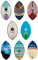 Two Bare Feet Skimboard 37 inch, Swallow Tail, 7 Ply Wood Construction, Suitable for Beginners, Unique Designs, Surf, Skim (Wedge)