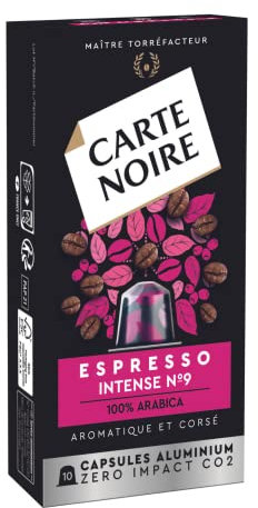 Carte Noire Cafe capsules Compatibles Nespresso intense n°9 - La boite de 10