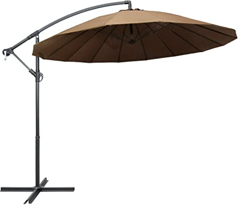 INLIFE Ampelschirm Taupe 3 m Aluminium-Mast