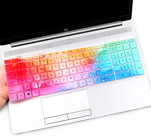 Keyboard Cover for HP Laptop 15.6 15-dw 15-dy 15-ef 15-da/db 15-bs/bw 15t 15z 15t-dy200 15t-dw300/HP Envy x360 2-in-1 15.6''/HP Spectre x360 15t eb0043dx/HP Envy 17 17.3 17t 17M 17-by/bs/bw-Colorful