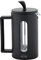 Any Morning French Press Kaffeemaschine | Borosilikatglas Heiß- und Kalt-Kaffeebereiter | Kaffee-Presse Edelstahlfilter | Langlebig | Hitzebeständig | Schwarz | 600 ML